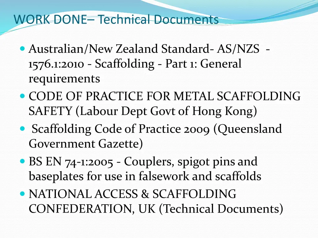 work done technical documents 1