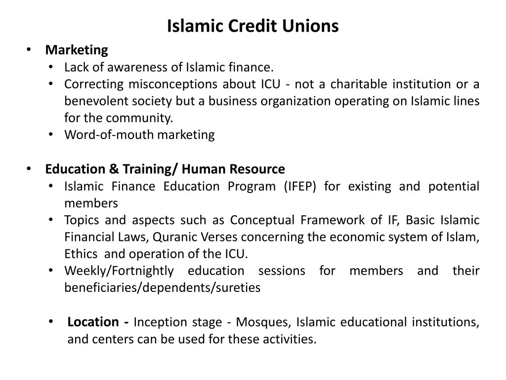 islamic credit unions