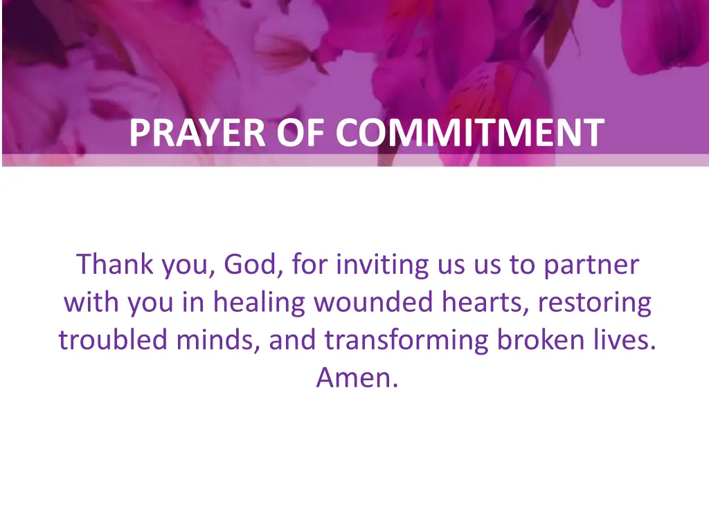 prayer of commitment