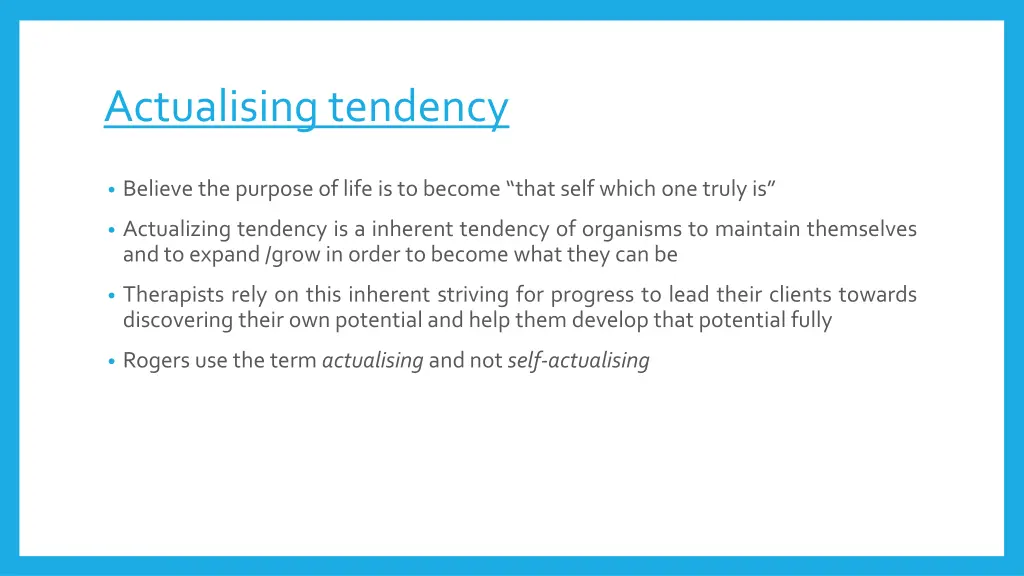 actualising tendency