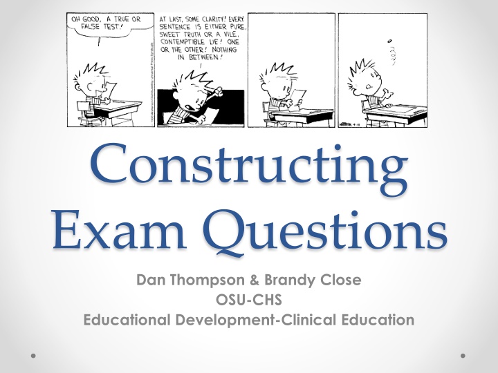 constructing exam questions dan thompson brandy