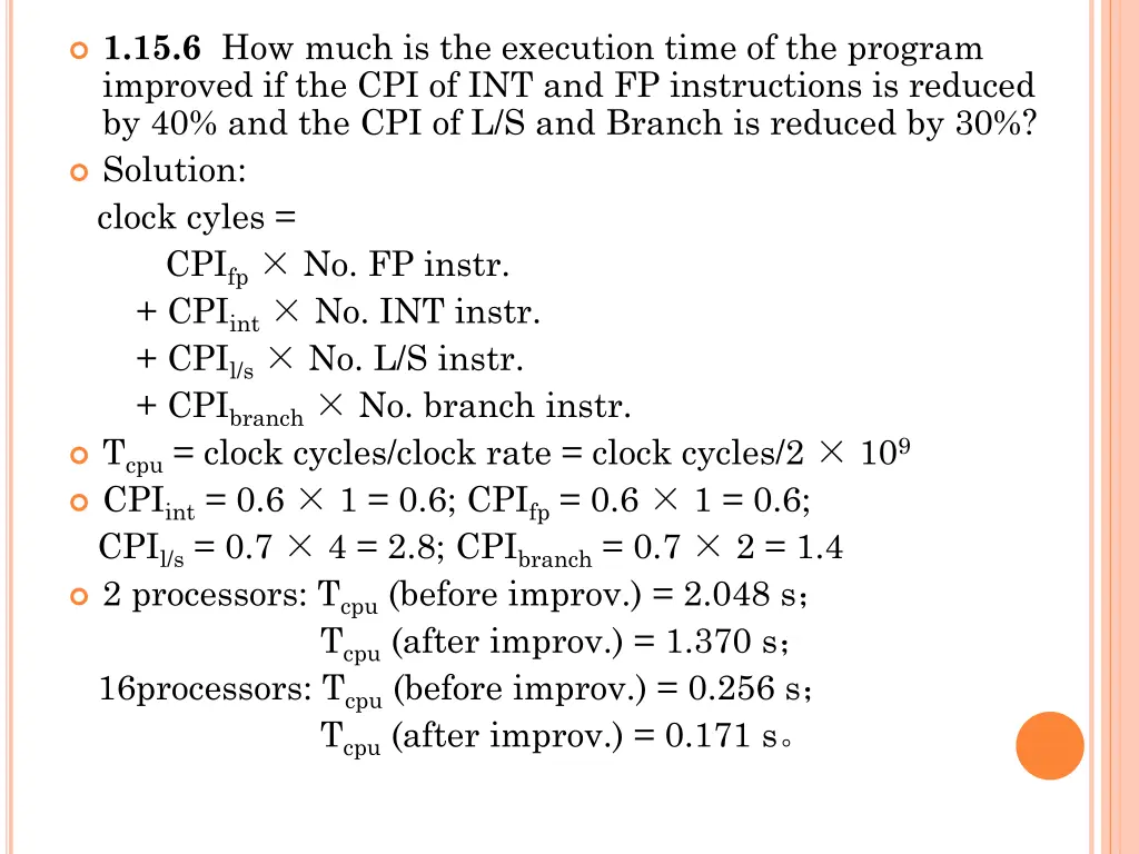 1 15 6 how much is the execution time