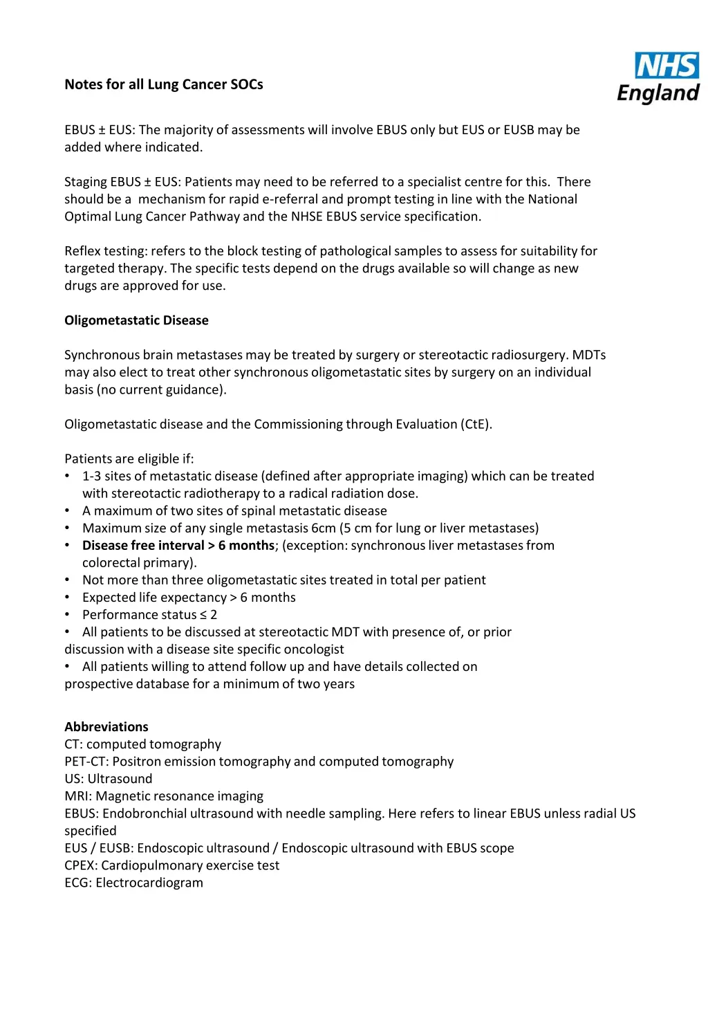 notes for all lung cancer socs