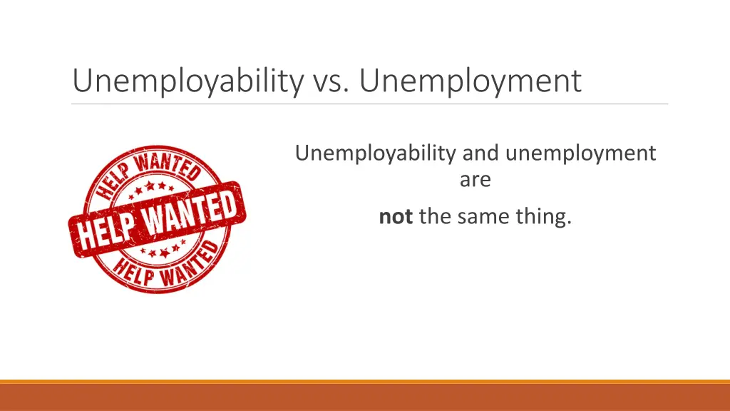 unemployability vs unemployment