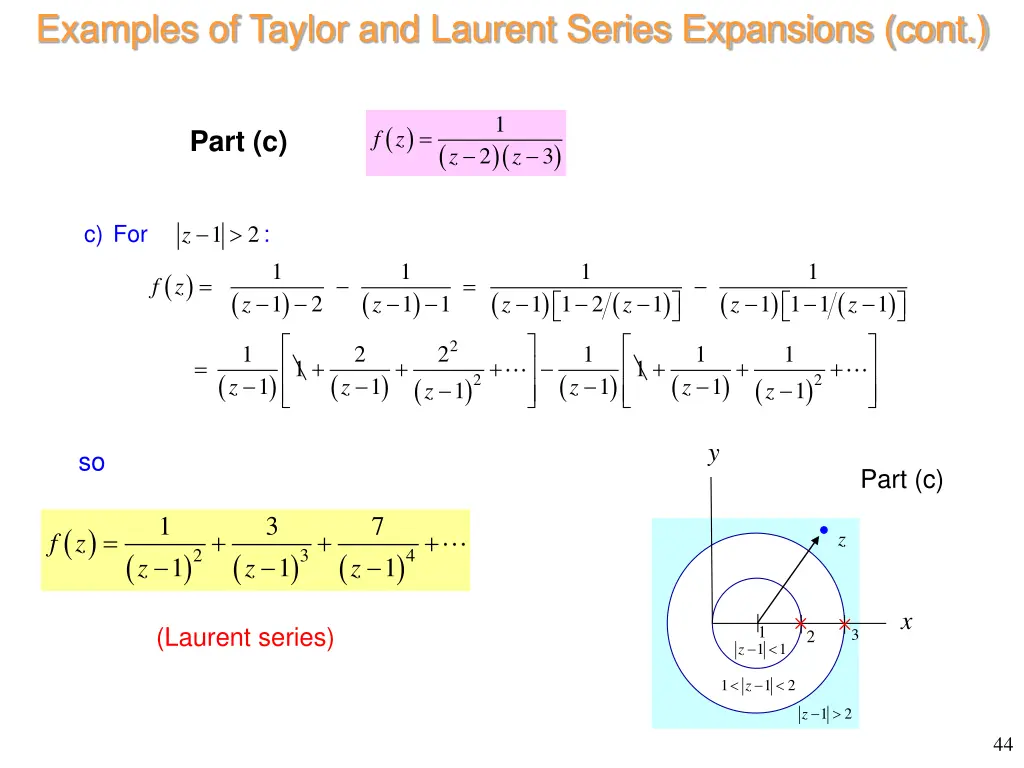 examples of taylor and laurent series expansions 10