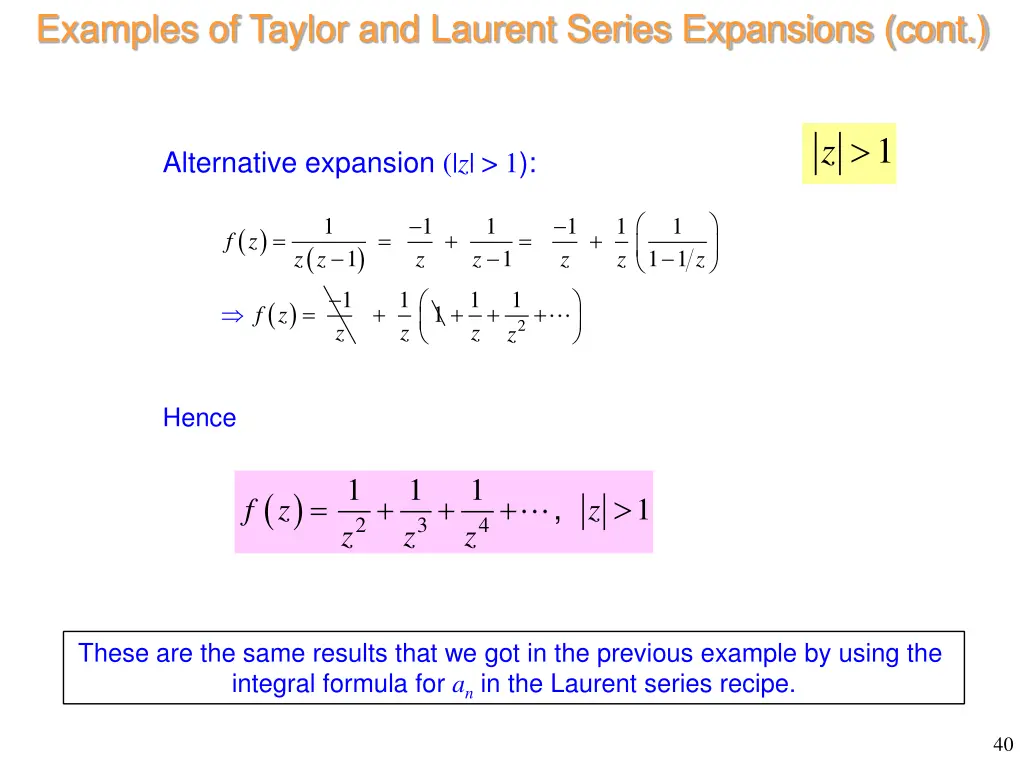 examples of taylor and laurent series expansions 6