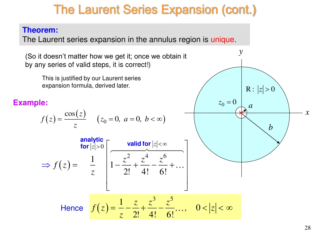 the laurent series expansion cont 7