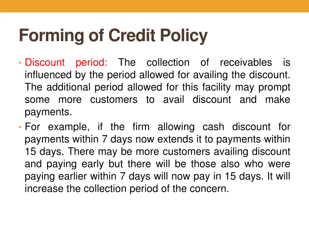 forming of credit policy 4