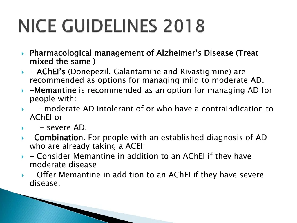 pharmacological management of alzheimer s disease