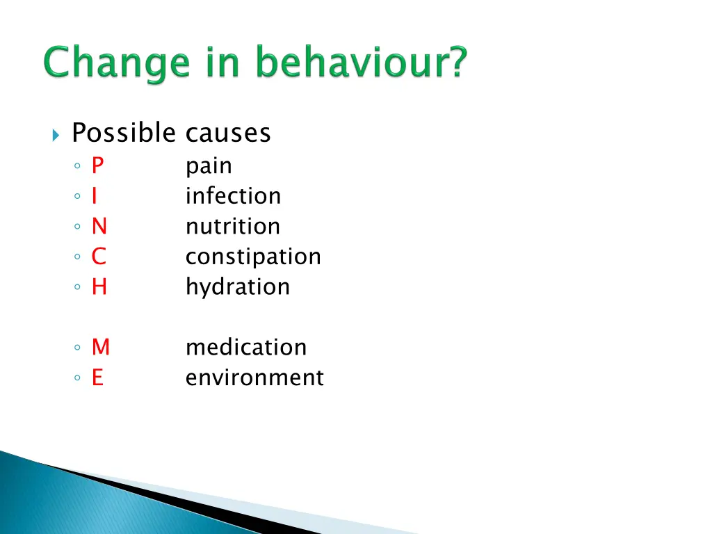 possible causes p i n c h