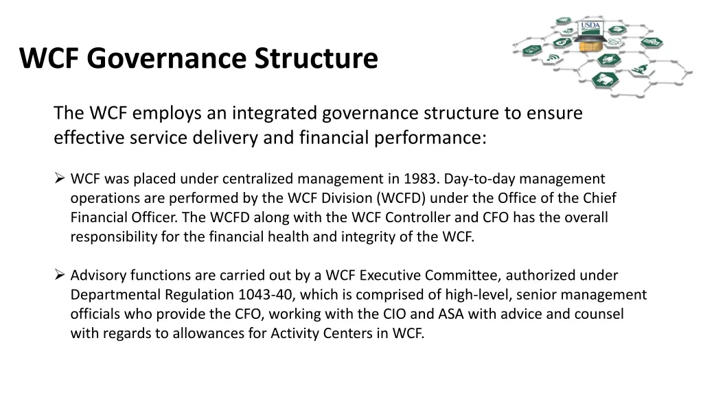 wcf governance structure