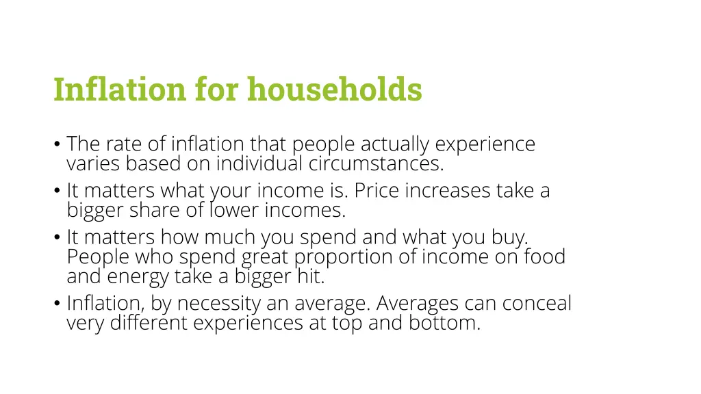 inflation for households