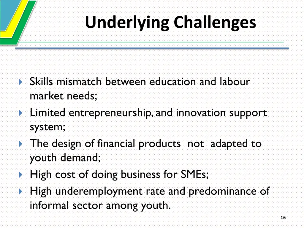 underlying challenges