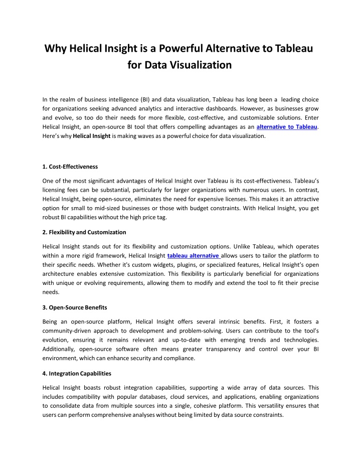 why helical insight is a powerful alternative