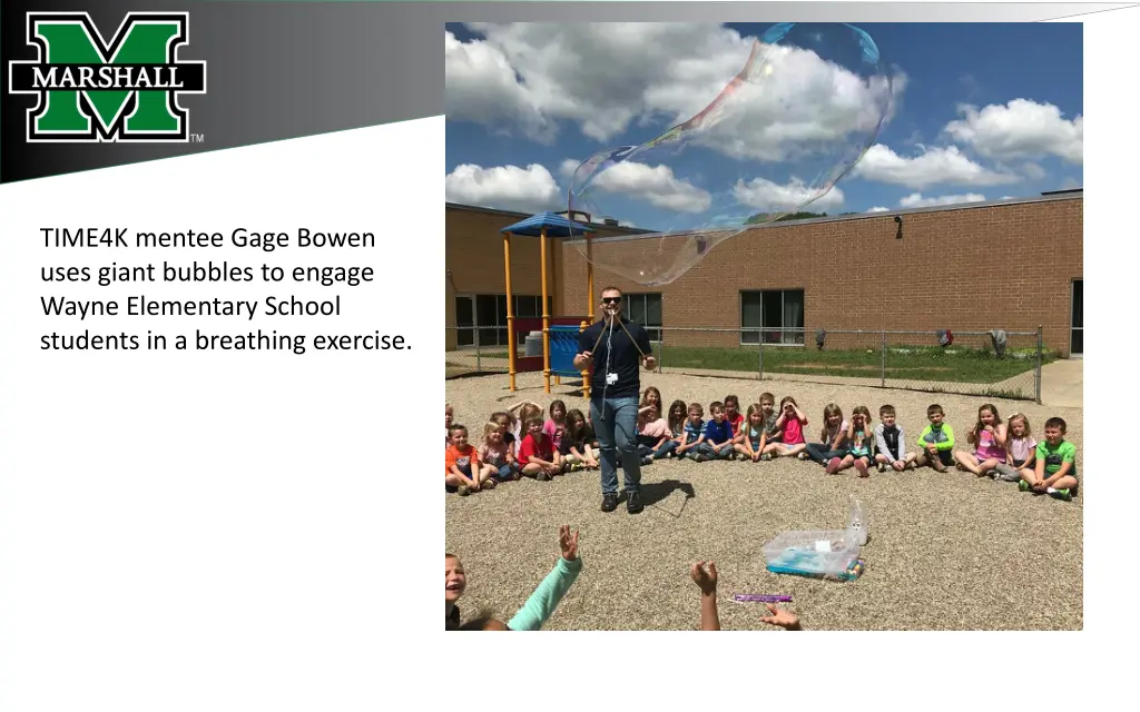 time4k mentee gage bowen uses giant bubbles