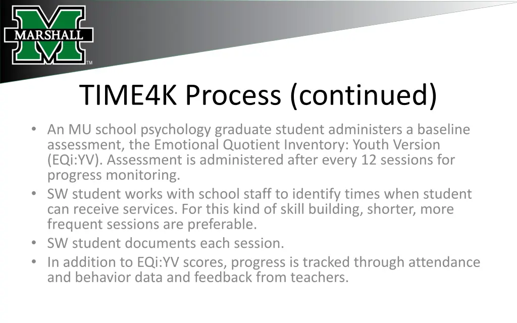 time4k process continued an mu school psychology