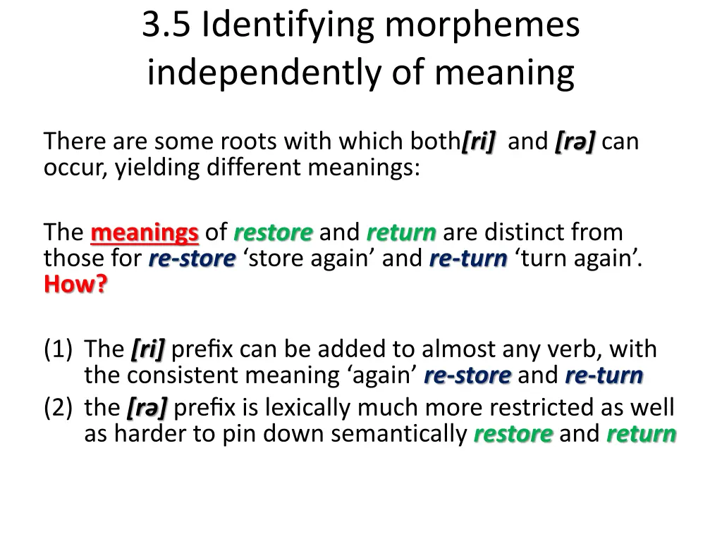 3 5 identifying morphemes independently of meaning 2