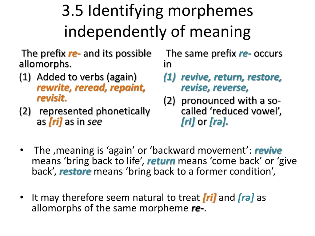 3 5 identifying morphemes independently of meaning