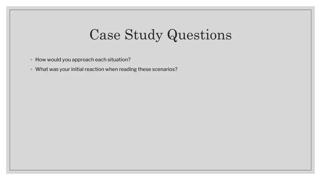 case study questions