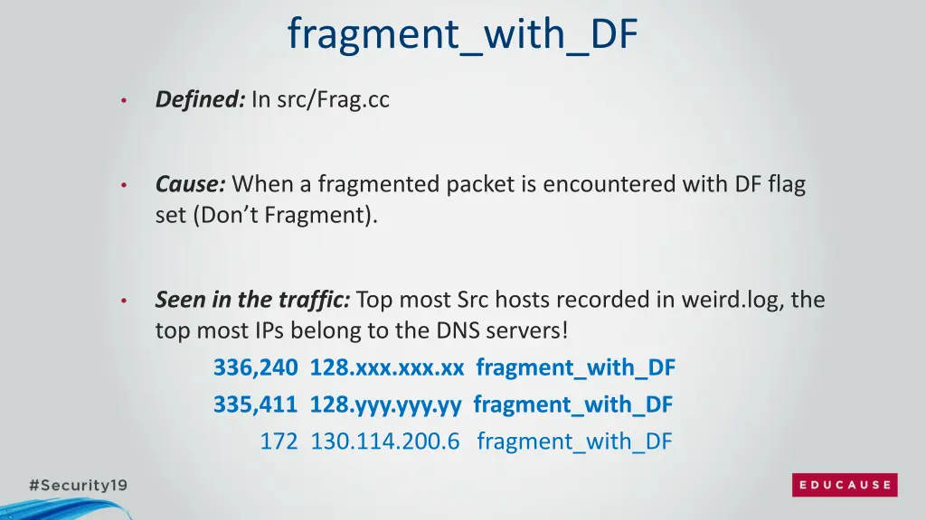 fragment with df