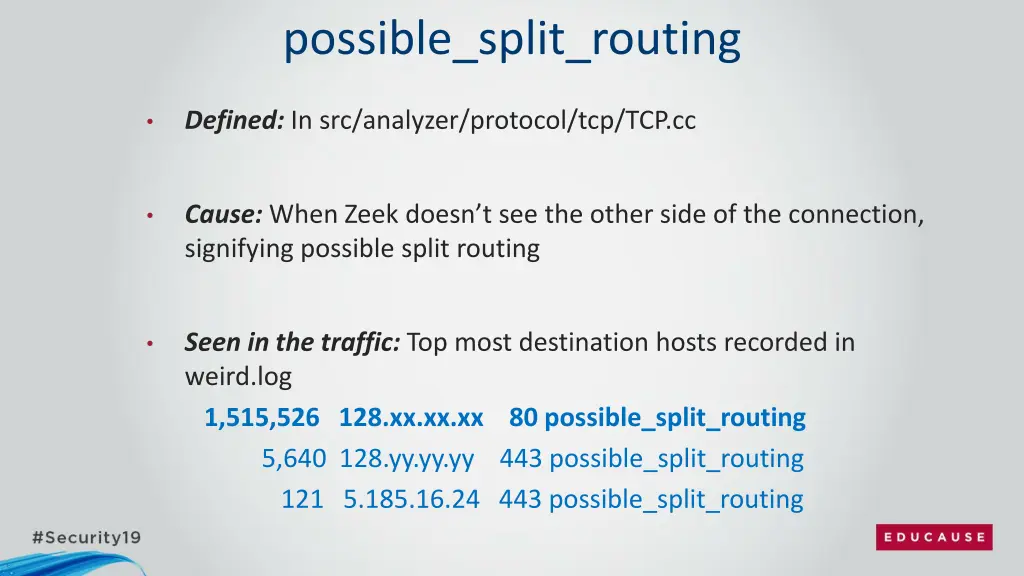 possible split routing