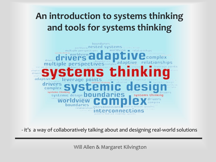 an introduction to systems thinking and tools