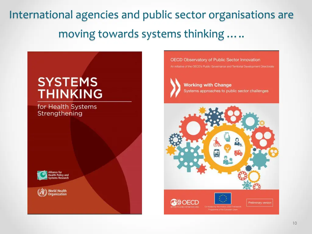 international agencies and public sector