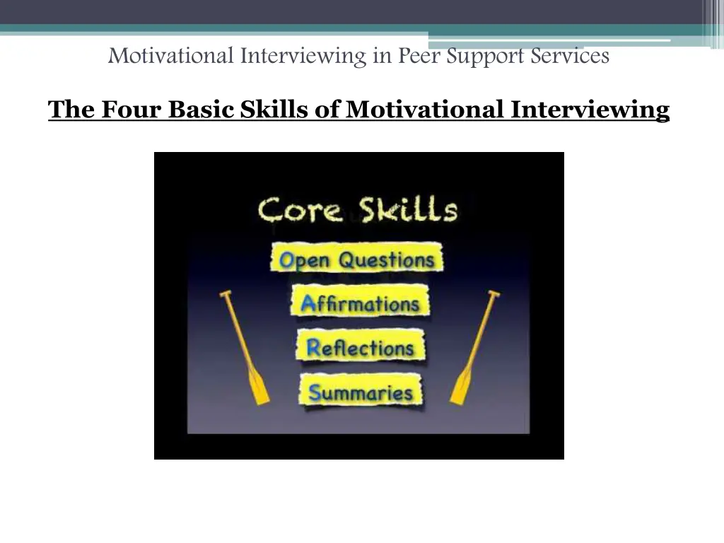 motivational interviewing in peer support services 22