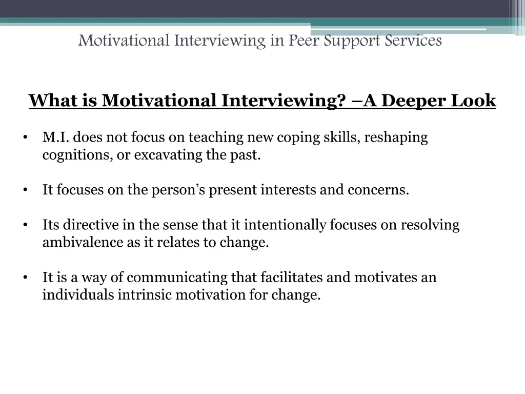 motivational interviewing in peer support services 3