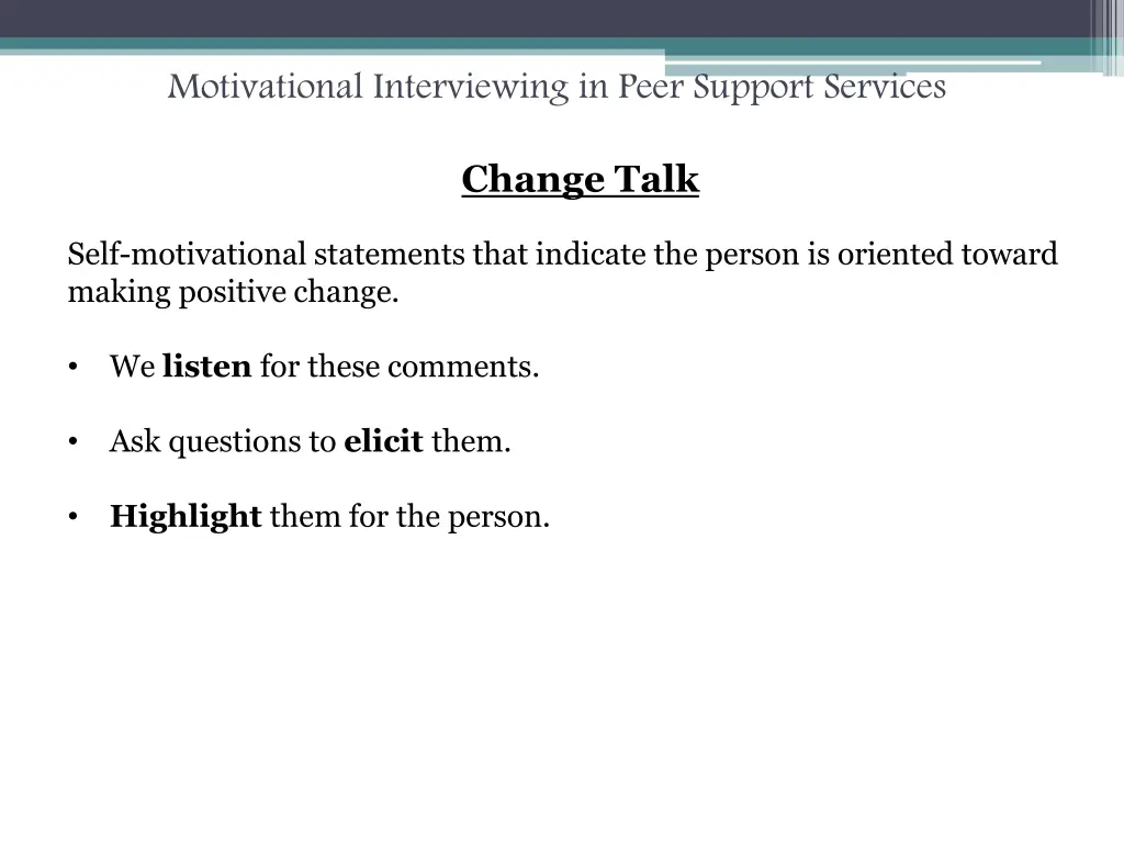 motivational interviewing in peer support services 32