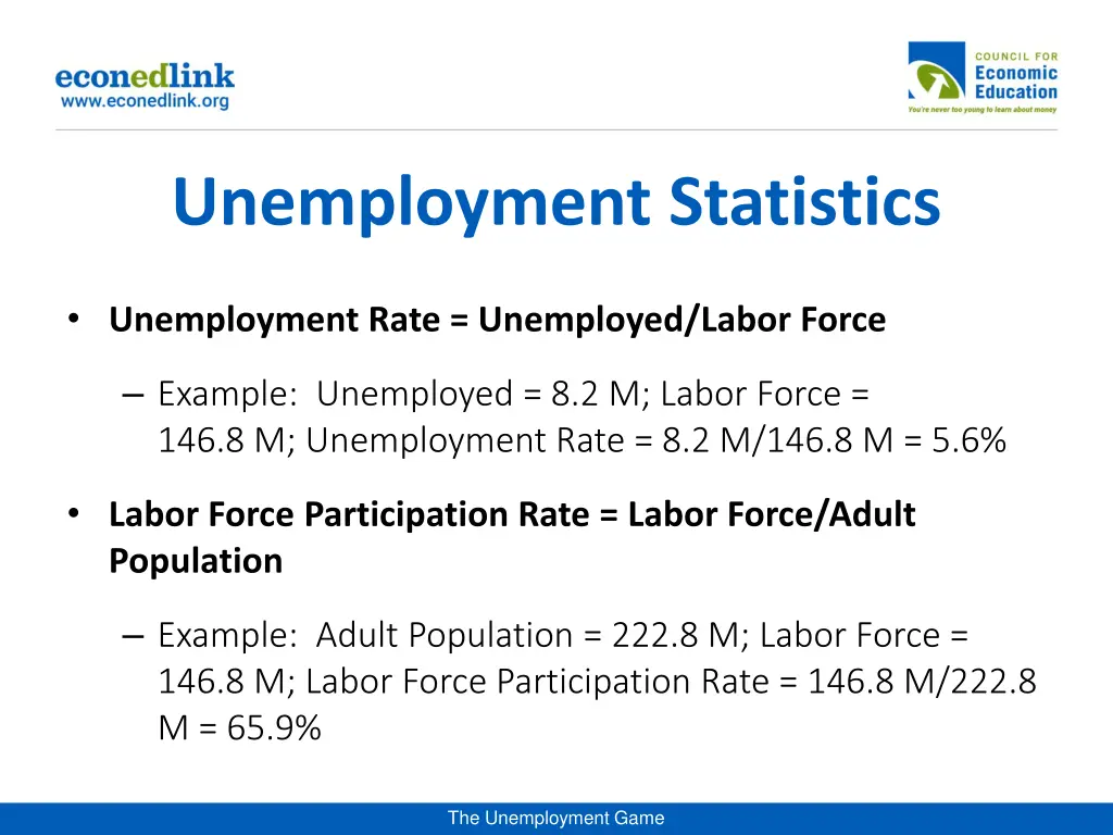 unemployment statistics