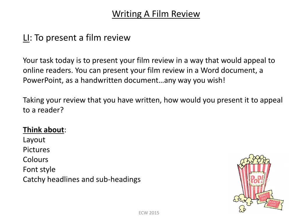 writing a film review 3