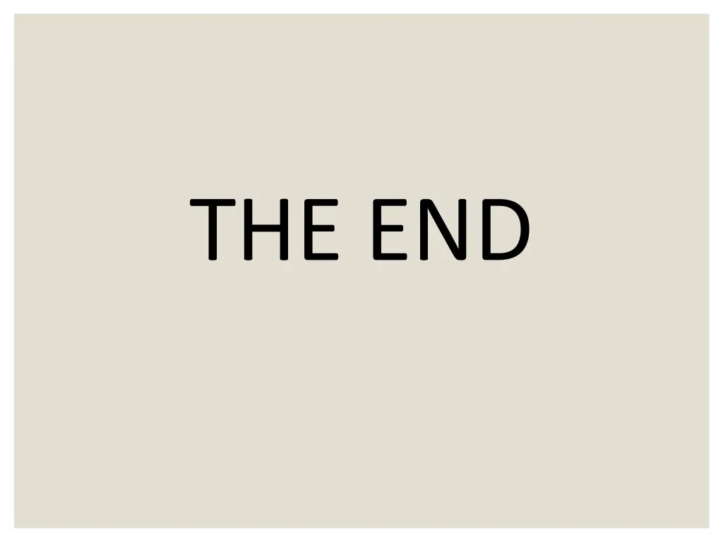 the end