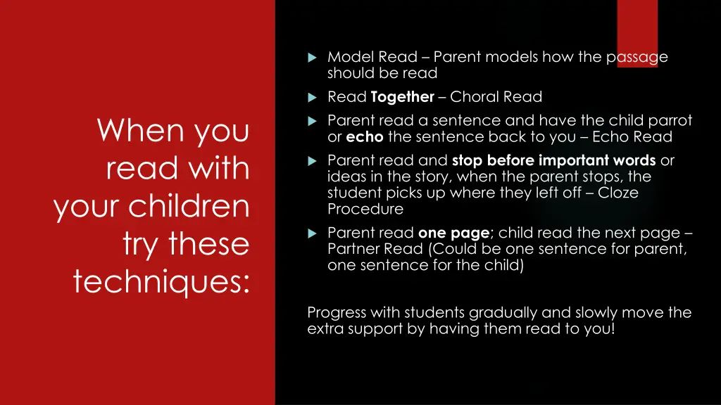 model read parent models how the passage should