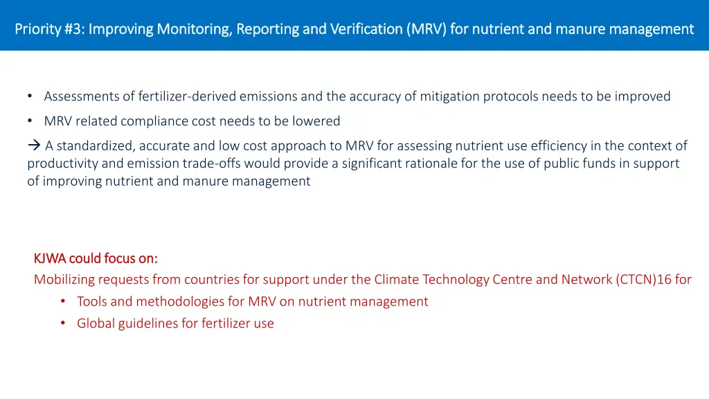 priority 3 improving monitoring reporting