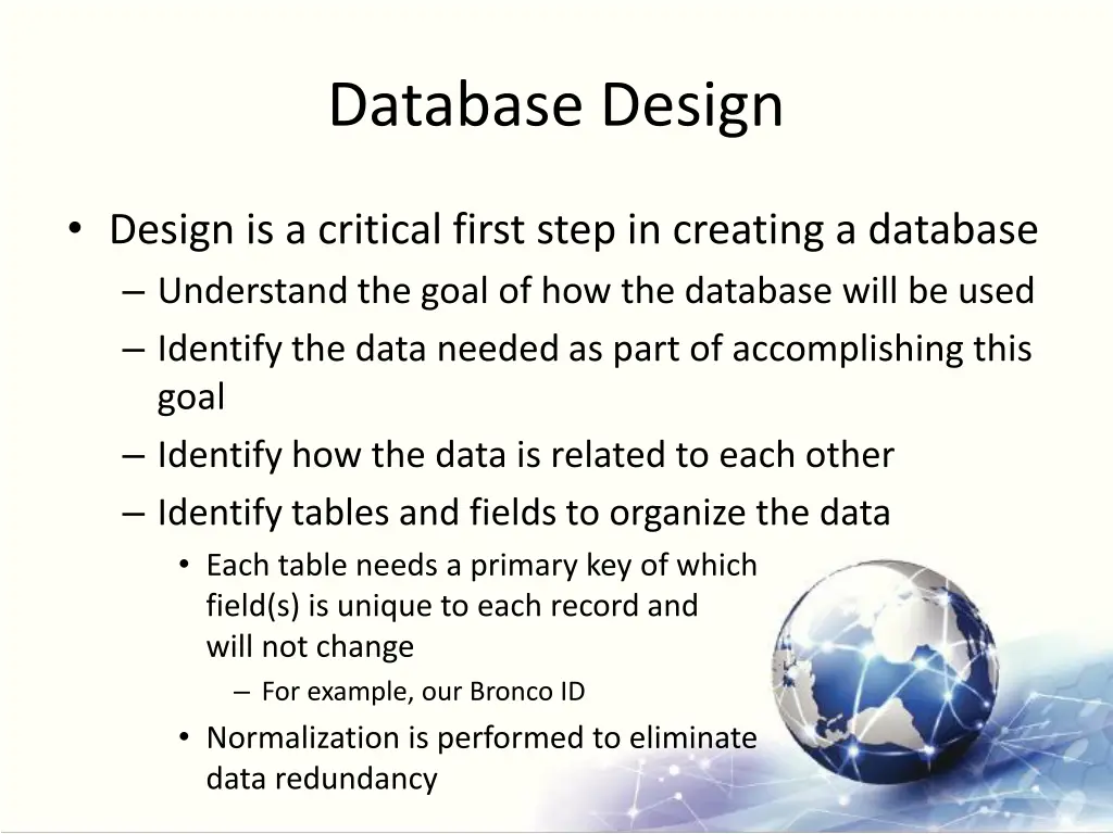 database design