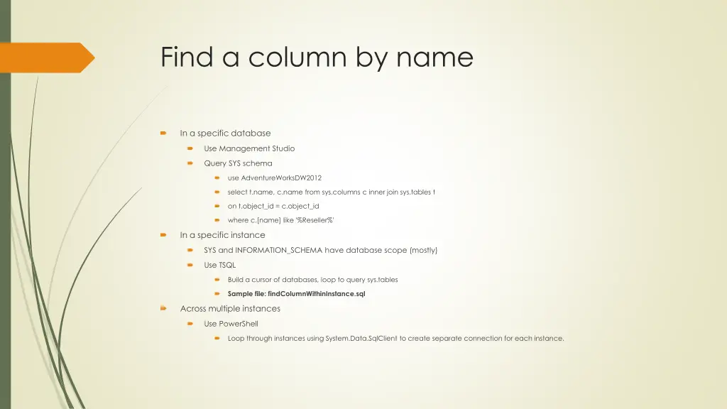 find a column by name