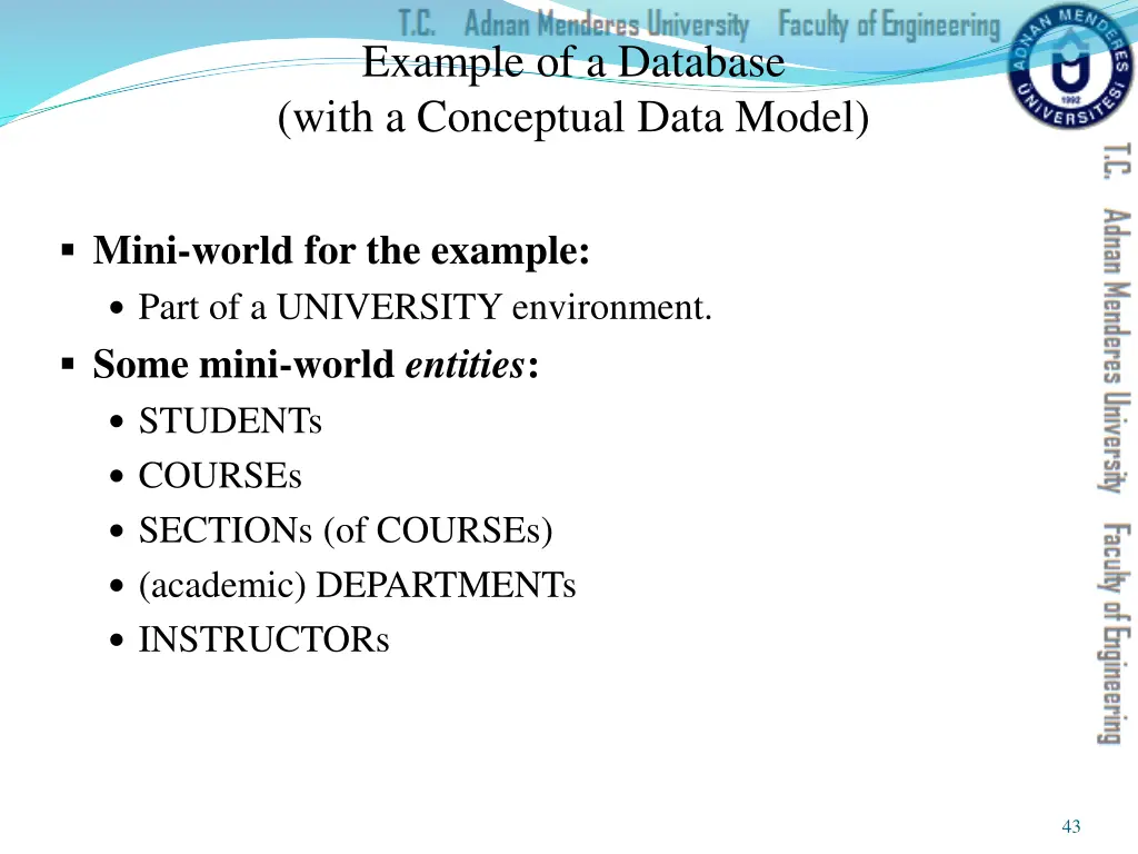 example of a database with a conceptual data model