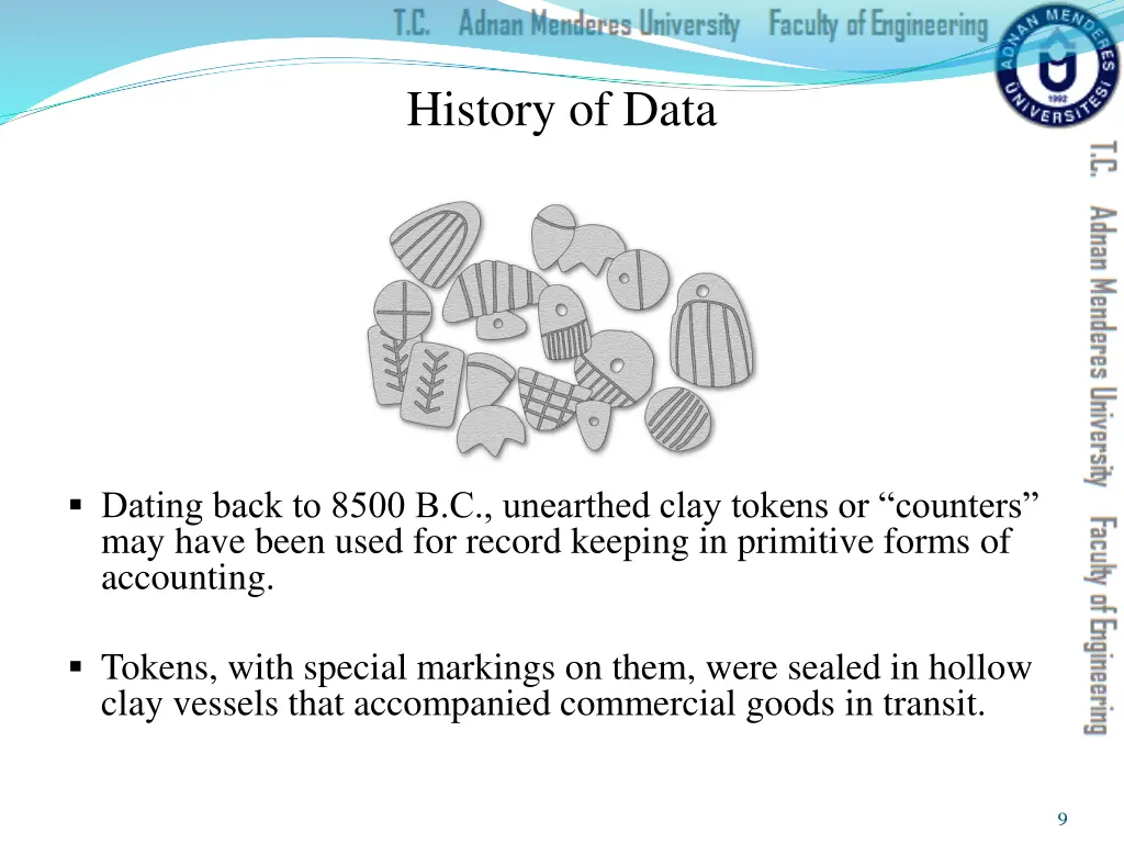 history of data 1