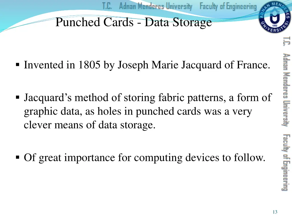 punched cards data storage