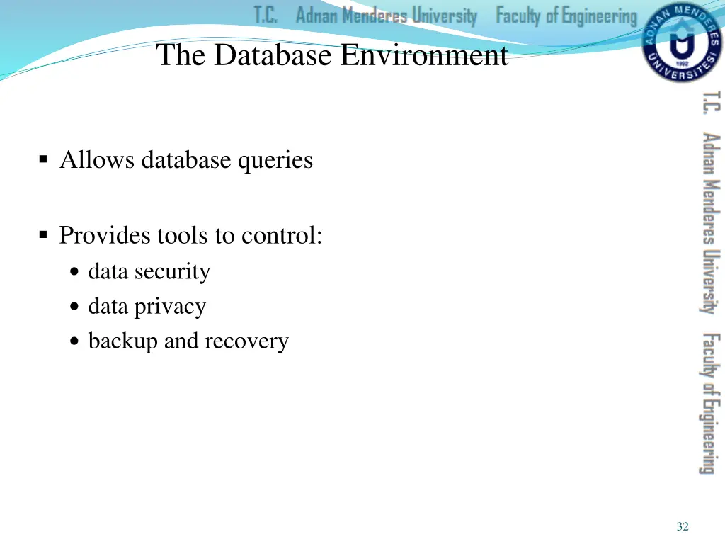 the database environment 2