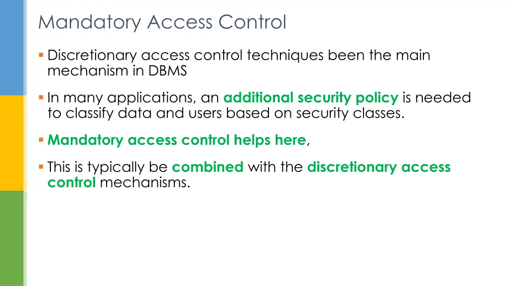 mandatory access control