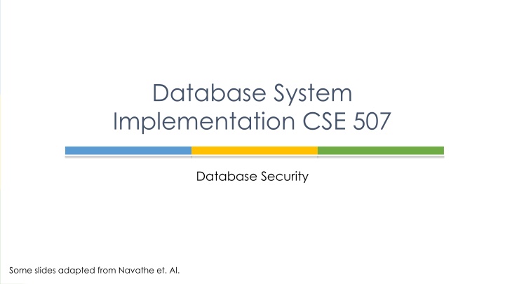 database system implementation cse 507