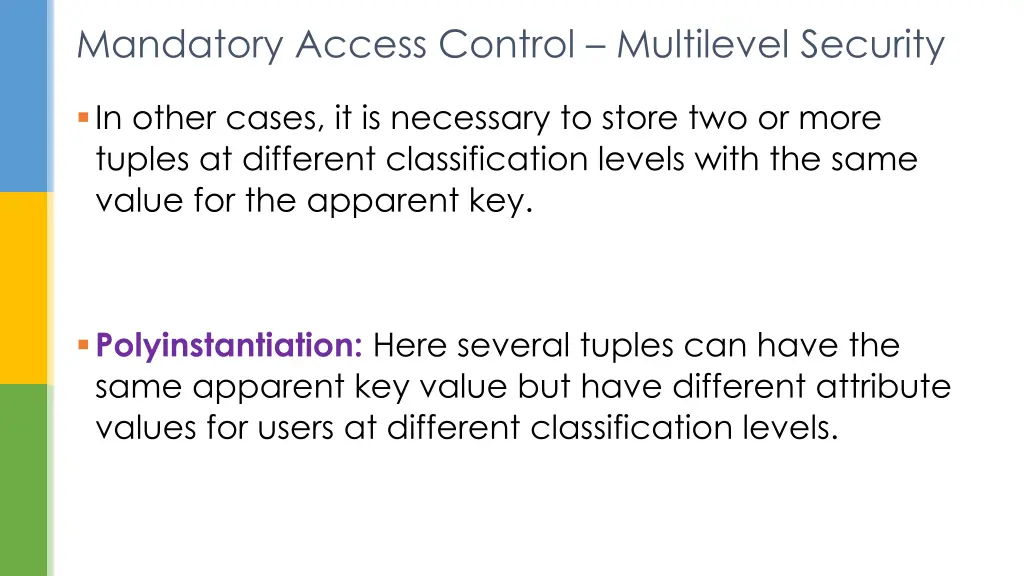 mandatory access control multilevel security 5