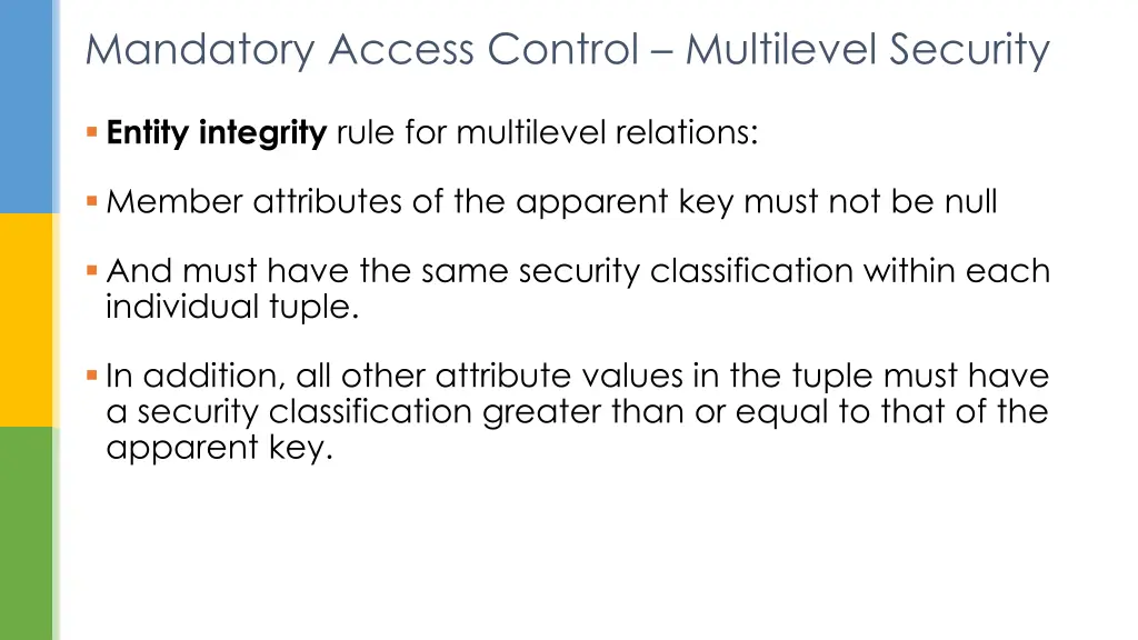 mandatory access control multilevel security 6