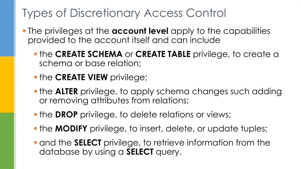 types of discretionary access control 1