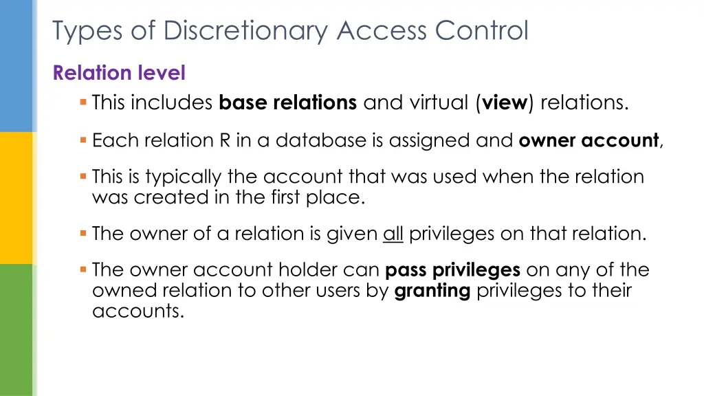 types of discretionary access control 2