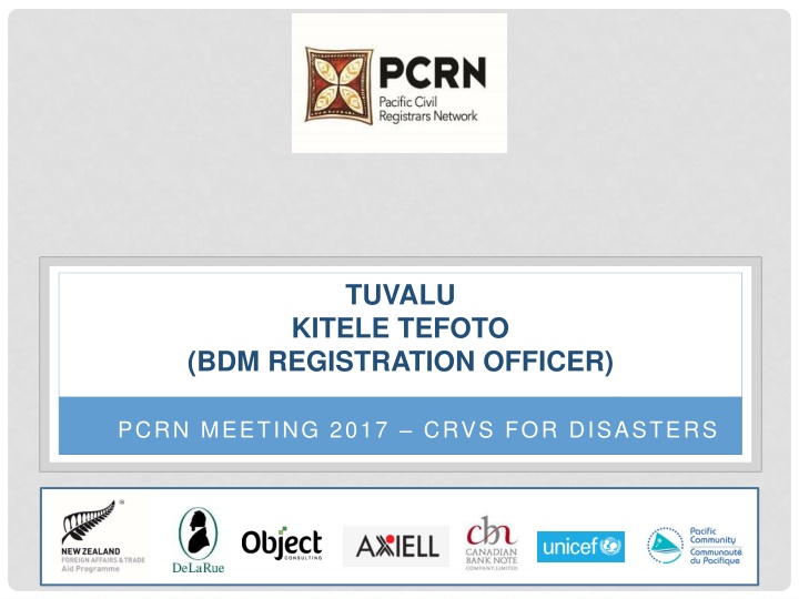 tuvalu kitele tefoto bdm registration officer