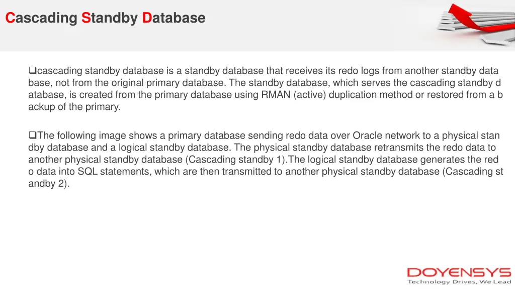 cascading standby database