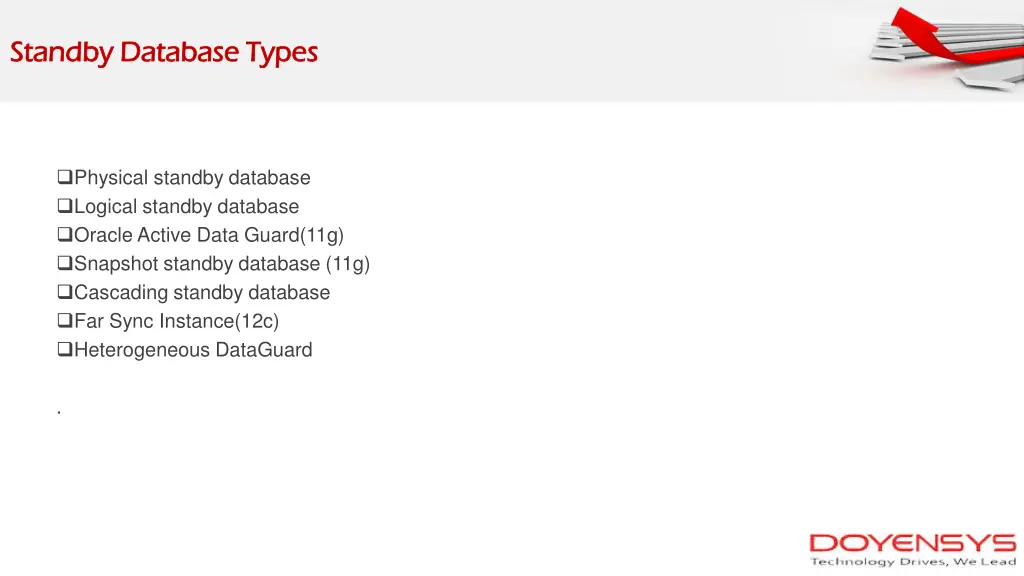 standby database types standby database types